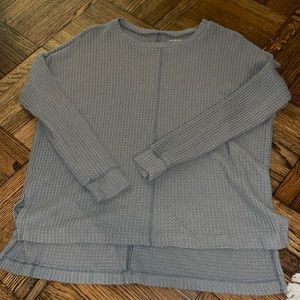 american eagle waffle material green long sleeve size xs